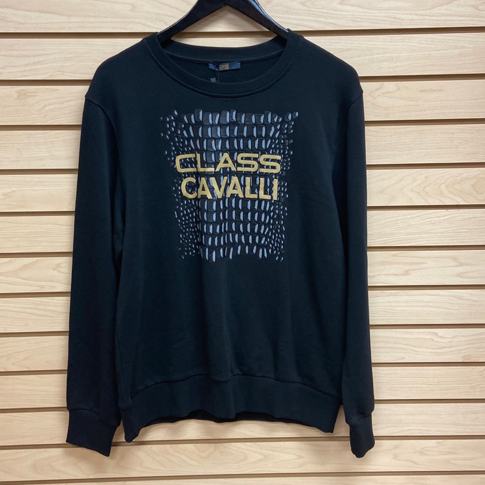 CAVALLI MEN SWEATER SWEAT SHIRT ZIP UP SIZE MEDIUM